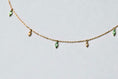 Load image into Gallery viewer, Golden Drops Necklace with Blue London Topaz gems