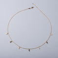 Load image into Gallery viewer, Golden Drops Necklace with Smoky Quartz
