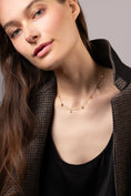 Load image into Gallery viewer, Golden Drops Necklace with Smoky Quartz
