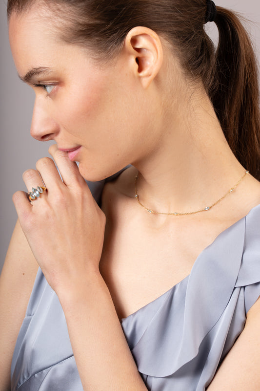 Collier Morning Dew Sky Blue