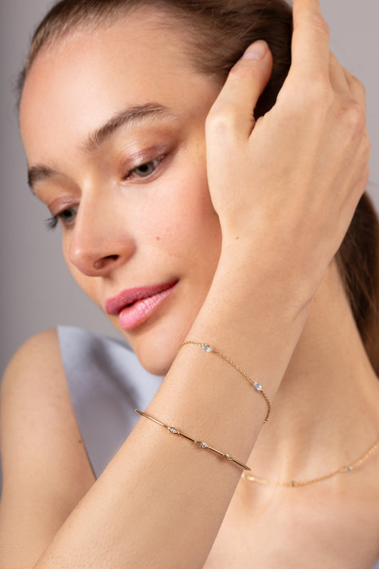 Bracelet Morning Dew Topazes Sky Blue