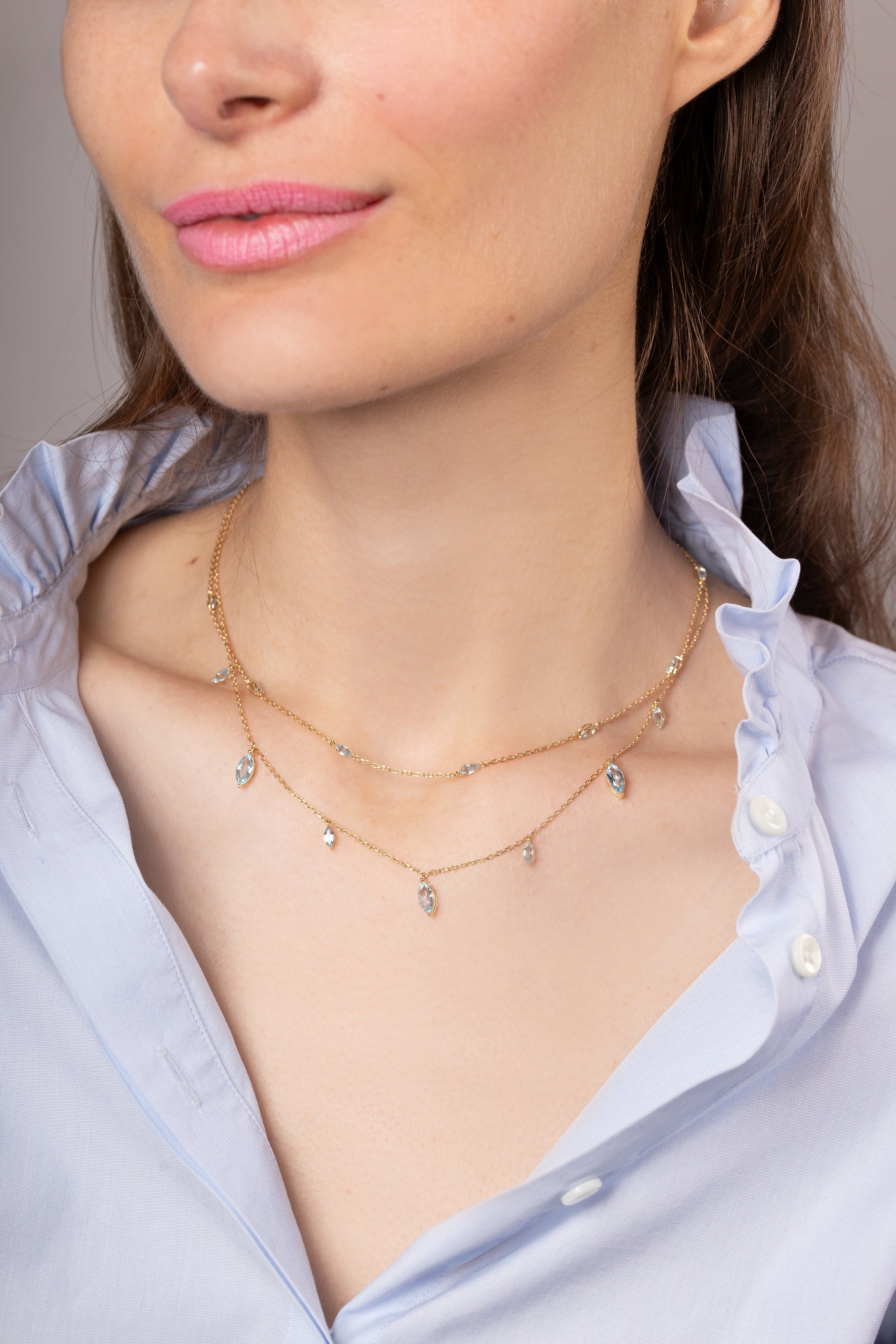 Collier Morning Dew Sky Blue