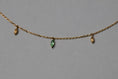 Load image into Gallery viewer, Golden Drops Necklace with Blue London Topaz gems
