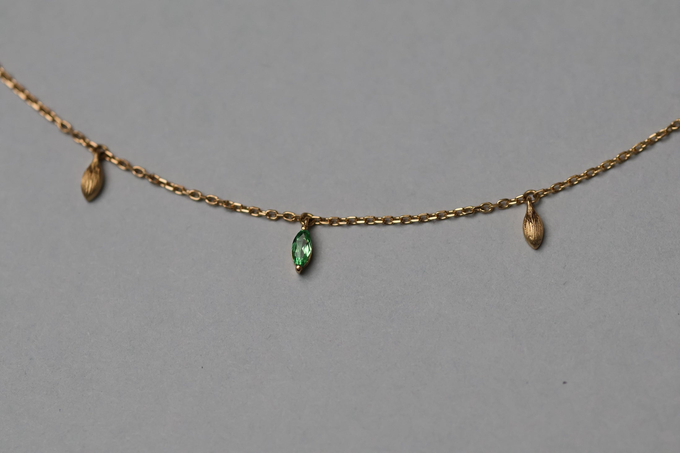 Golden Drops Necklace with Blue London Topaz gems